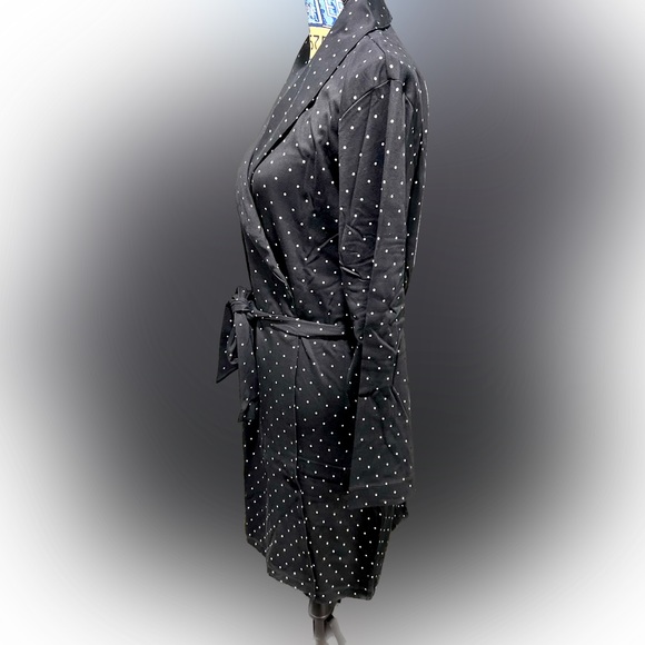 Women's Cotton Printed Short Wrap Robe, Created for Macy's-NWT - Picture 3 of 5